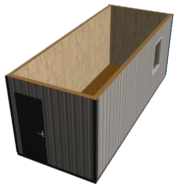 Бытовка строительная БКМ-114(124,134): оцинкованный профлист, МДФ