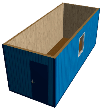 Блок-контейнер БКМ-214(224,234): окрашенный профлист, МДФ